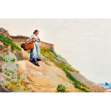 Girl Carrying a Basket - Winslow Homer